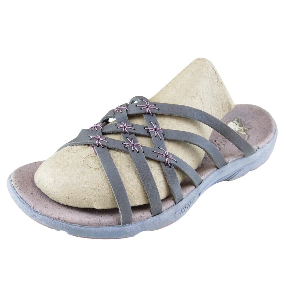 V-Lite Size 6.5‎ M Women Sandal Slide Gray Synthetic